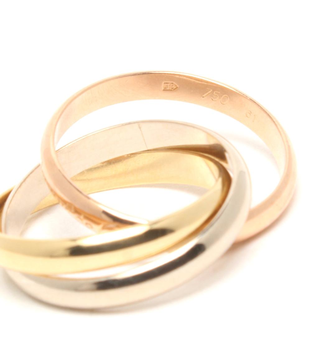 美品 Cartier リング 指輪 K18 トリニティ 3連 レディース SIZE 20号 カルティエ