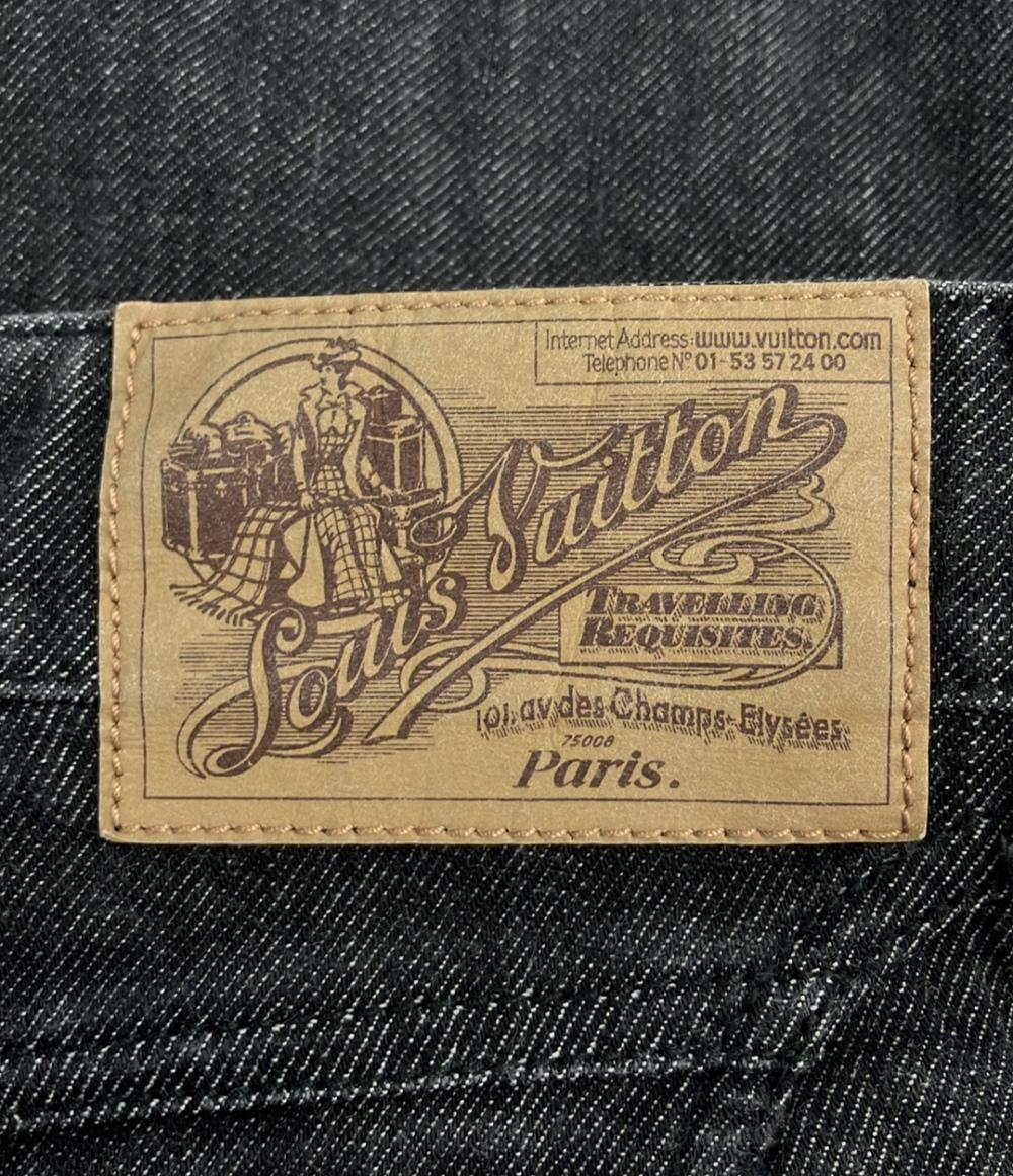 美品 LOUIS VUITTON LV ステッチ デニム パンツ 40 ブラック 美品 LOUIS VUITTON LV ステッチ デニム パンツ 40 ブラック