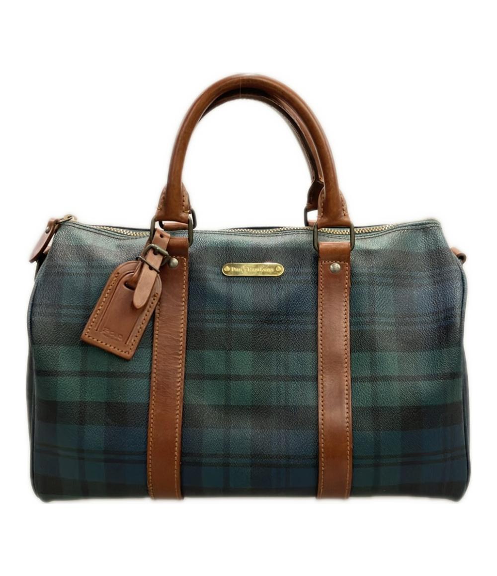 POLO RALPH LAUREN ハンドバッグ ミニボストンバッグ チェック柄 レディース ポロラルフローレン