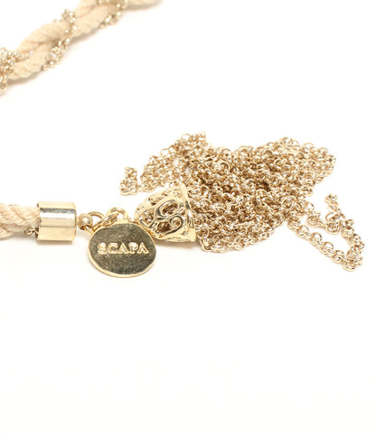 美品 SCAPA ラリアット ネックレス レディース スキャパ