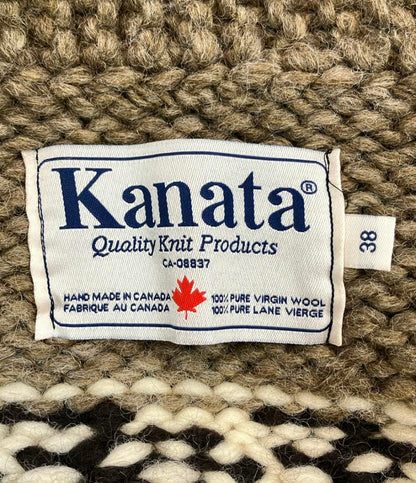 KANATA 長袖 カウチンニット ジップアップ メンズ SIZE 38 カナタ