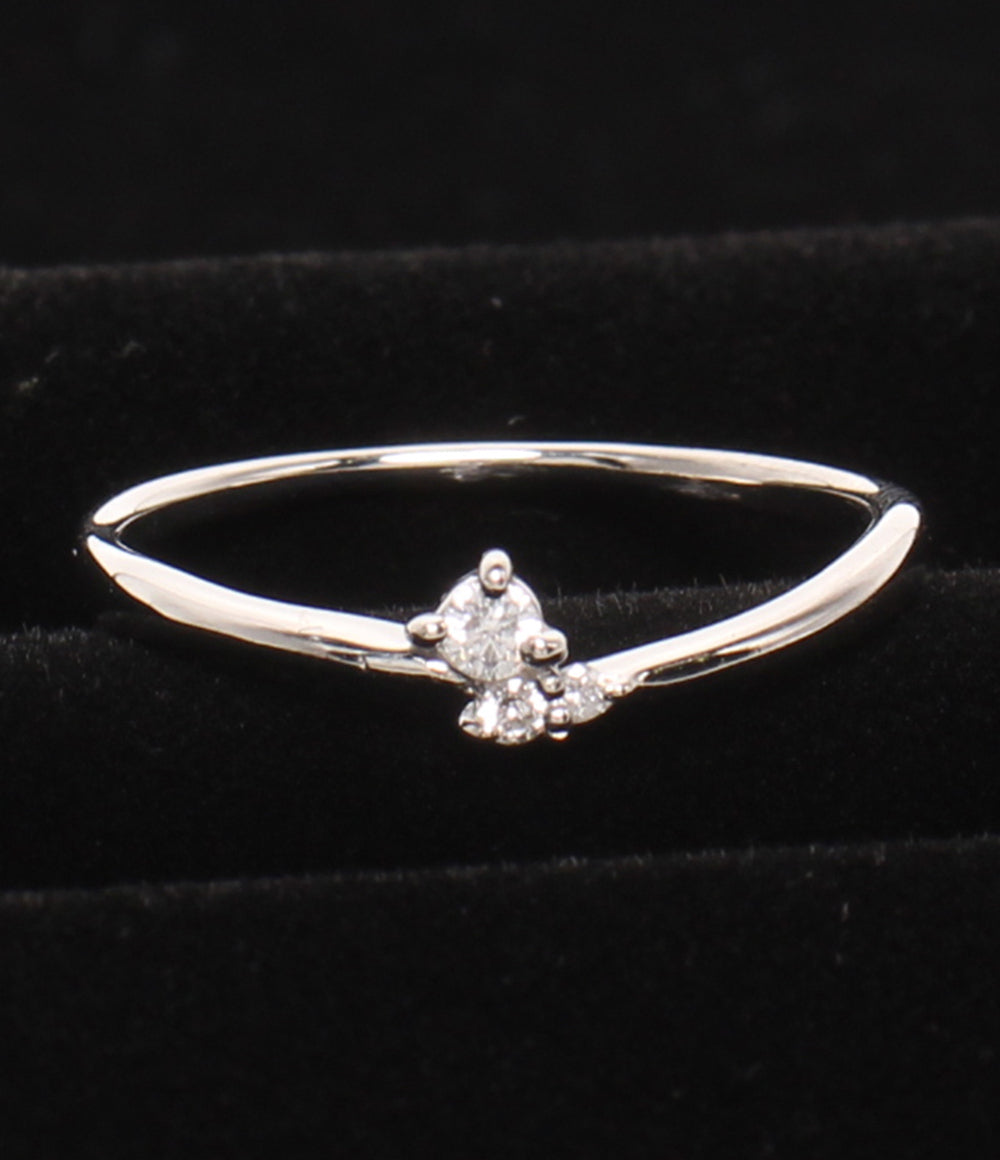 美品 MARGARET HOWELL idea リング 指輪 Pt900 ダイヤ 0.06ct レディース SIZE 11号 マーガレットハウエル アイデア