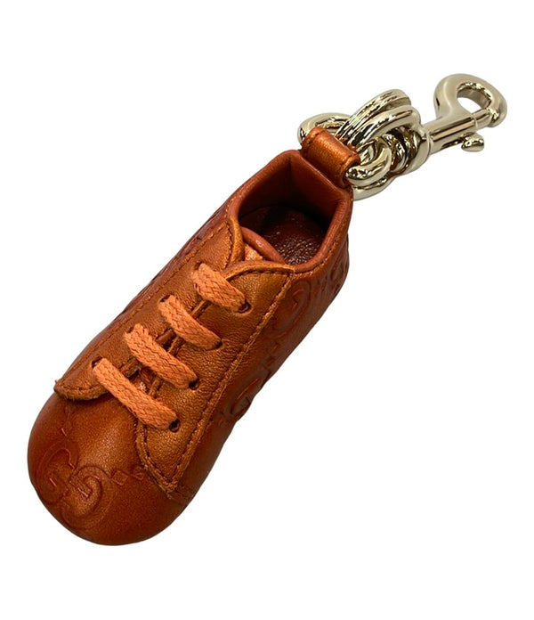 美品 GUCCI キーホルダー キーリング レザー グッチシマ レディース