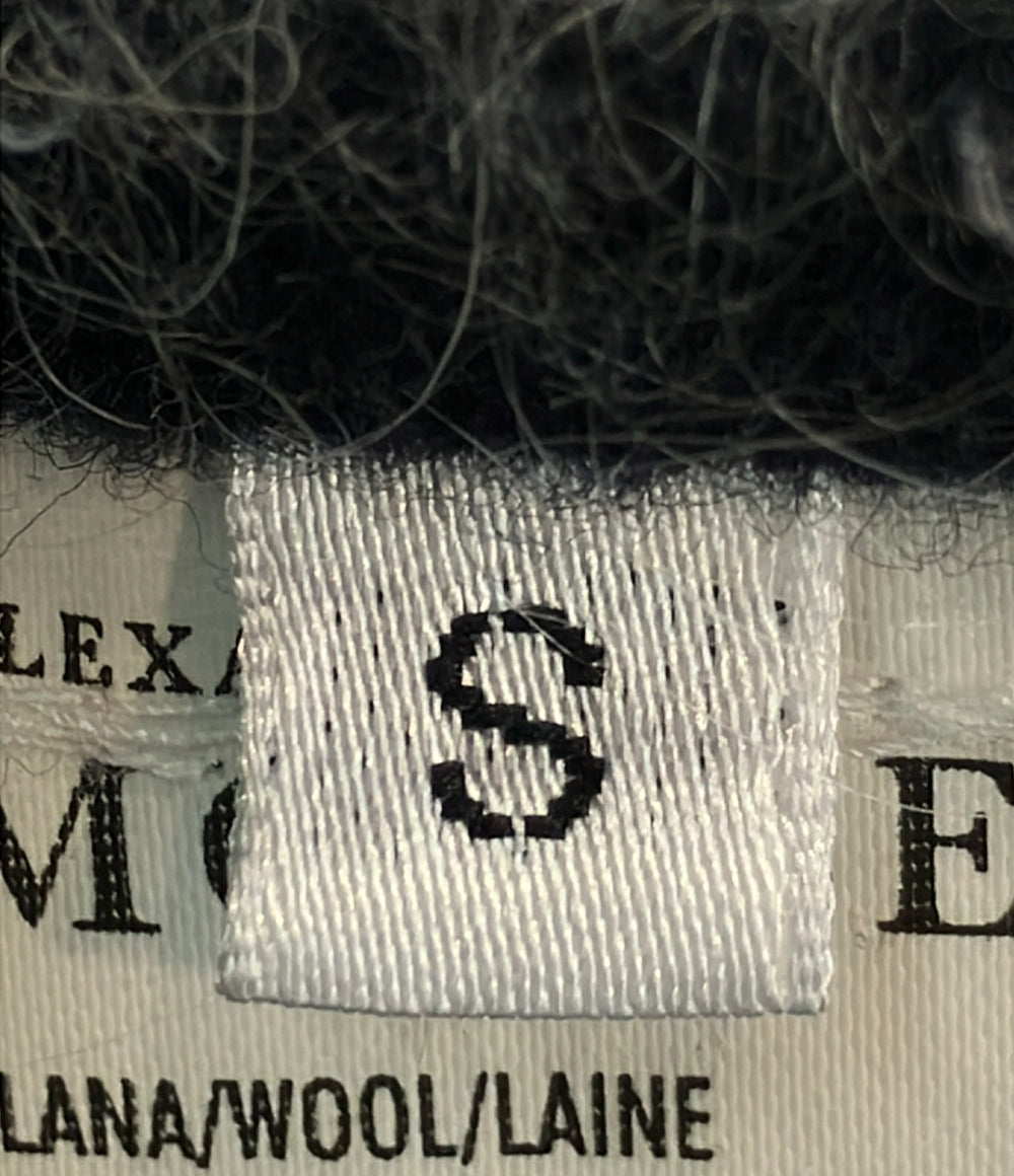 Alexander McQueen ウールモヘヤ混 シャギー ストライプ テーラードジャケット メンズ SIZE S アレキサンダーマックイーン