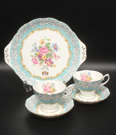 ROYAL ALBERT B&Bプレート 皿 27cm カップ＆ソーサー2客 3点セット エンチャントメント ロイヤルアルバート
