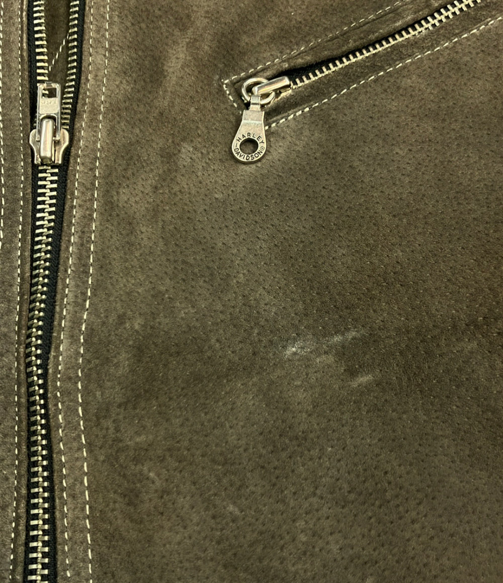 HARLEY DAVIDSON スエードレザーボンバージャケット ブルゾン メンズ SIZE XS ハーレーダビッドソン