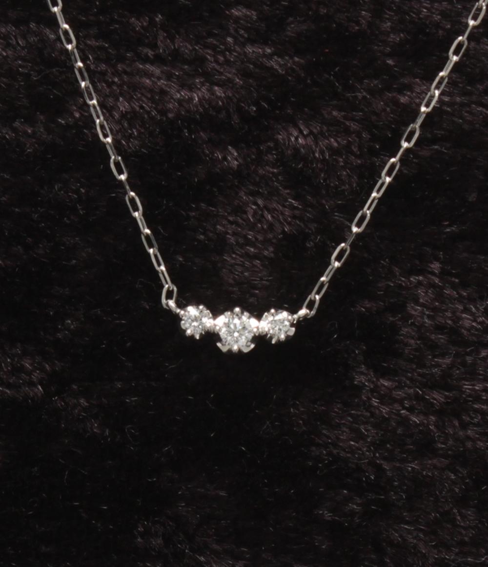 美品 ヨンドシー ネックレス Pt850 ダイヤ レディース 4℃