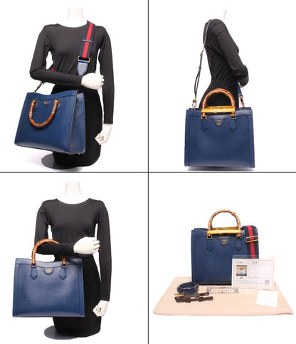 GUCCI 2WAYトートバッグ ショルダーバッグ 肩掛け ダイアナ ラージ バンブー 678842 レディース グッチ