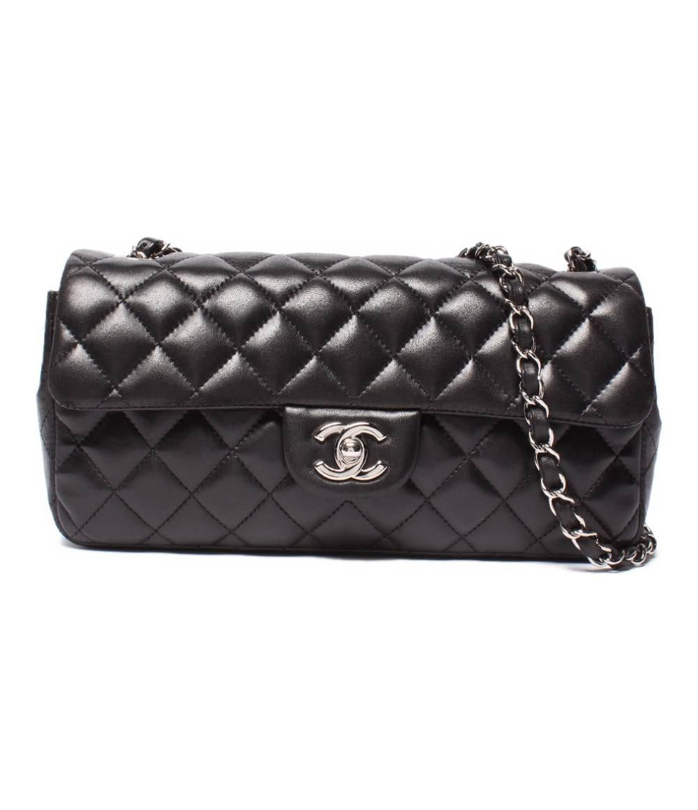 シャネル チェーンショルダーバッグ シングルフラップ シングルチェーン シルバー金具 ラムスキン マトラッセ A35731 レディース CHANEL