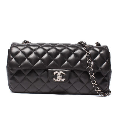 シャネル チェーンショルダーバッグ シングルフラップ シングルチェーン シルバー金具 ラムスキン マトラッセ A35731 レディース CHANEL