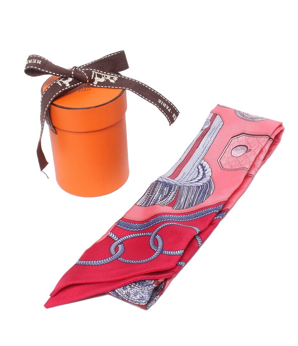 美品 HERMES スカーフ シルク100% ツイリー レディース エルメス