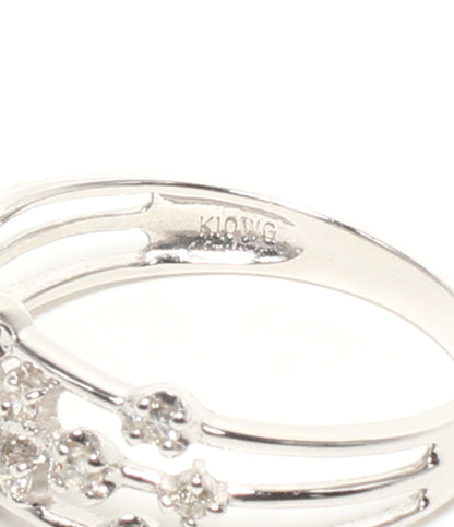 美品 リング 指輪 K10WG ダイヤ 0.25ct レディース SIZE 14号