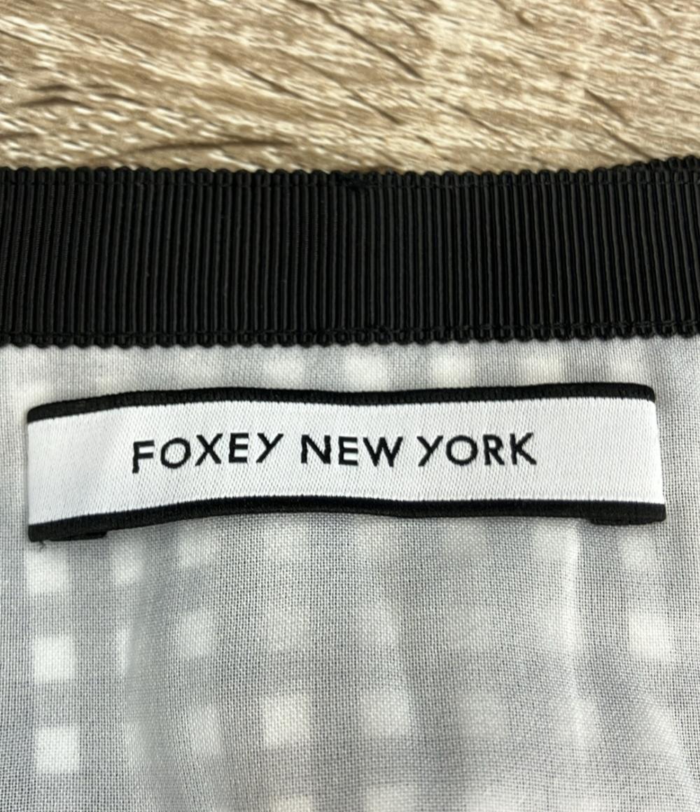 FOXEY NEW YORK フレアスカート チェック柄 40089-NASFZ118PR