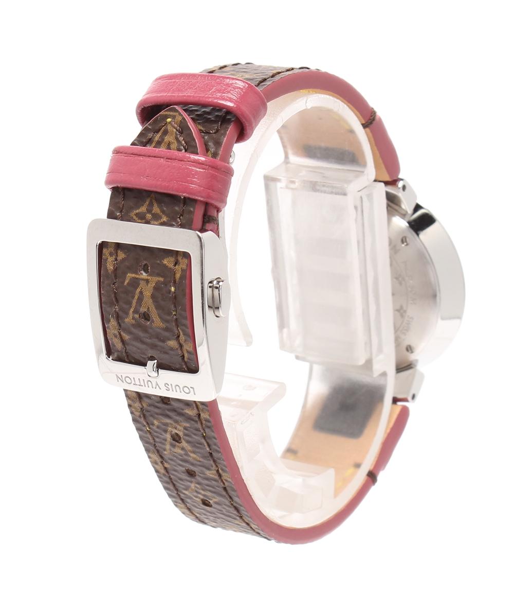 LOUIS VUITTON 腕時計 タンブール スリム PM クオーツ シルバー Q12MG