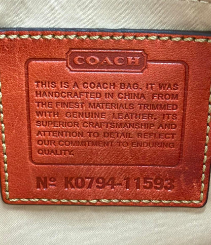 COACH ショルダーバッグ 斜め掛け キャンバスレザー シグネチャー 11593 レディース コーチ