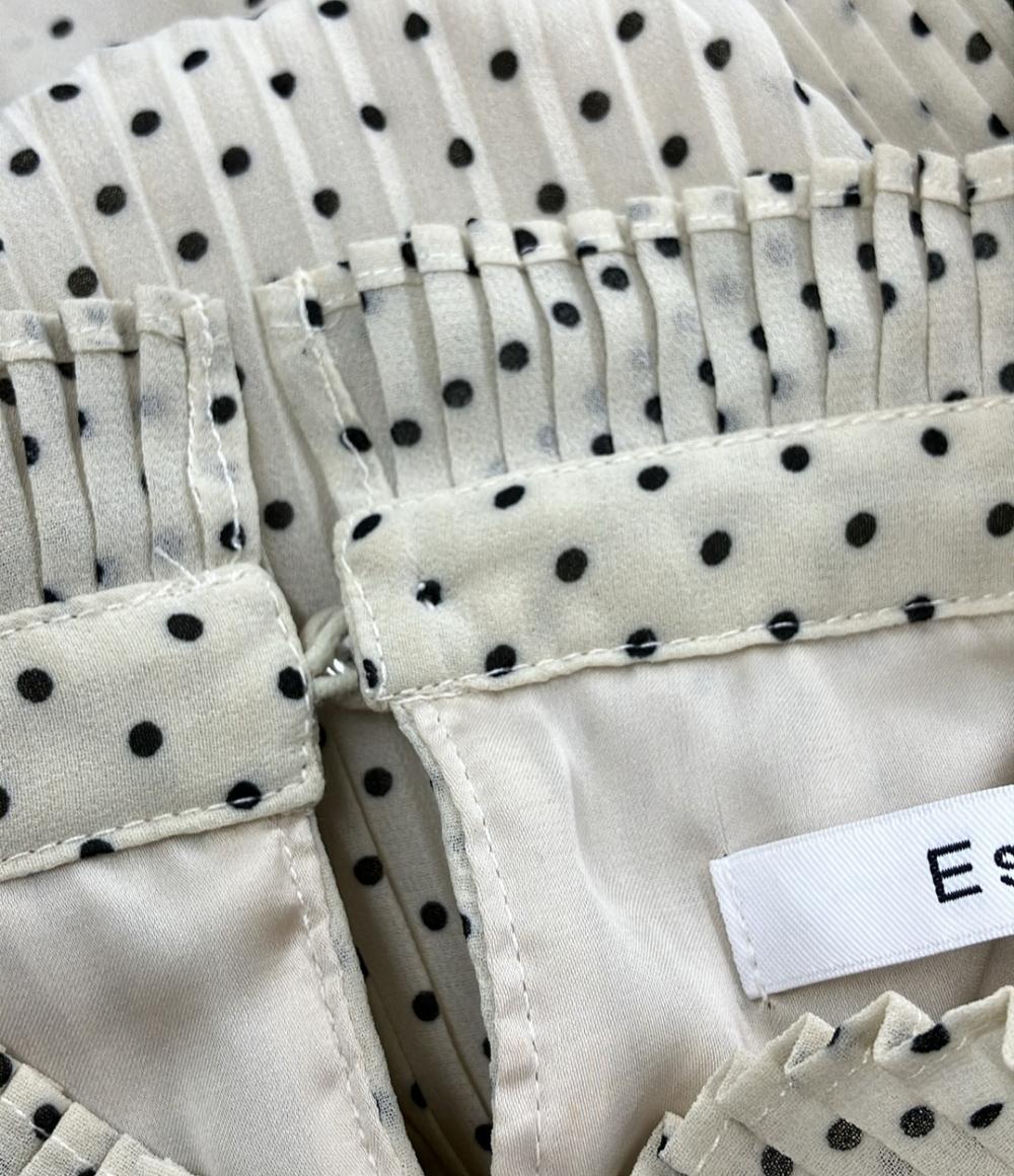 Estella.K プリーツ長袖ワンピース ドット柄 122341216 レディース SIZE F (M) エステラケー