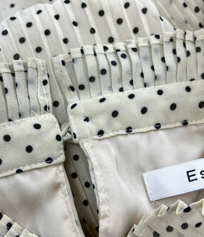 Estella.K プリーツ長袖ワンピース ドット柄 122341216 レディース SIZE F (M) エステラケー