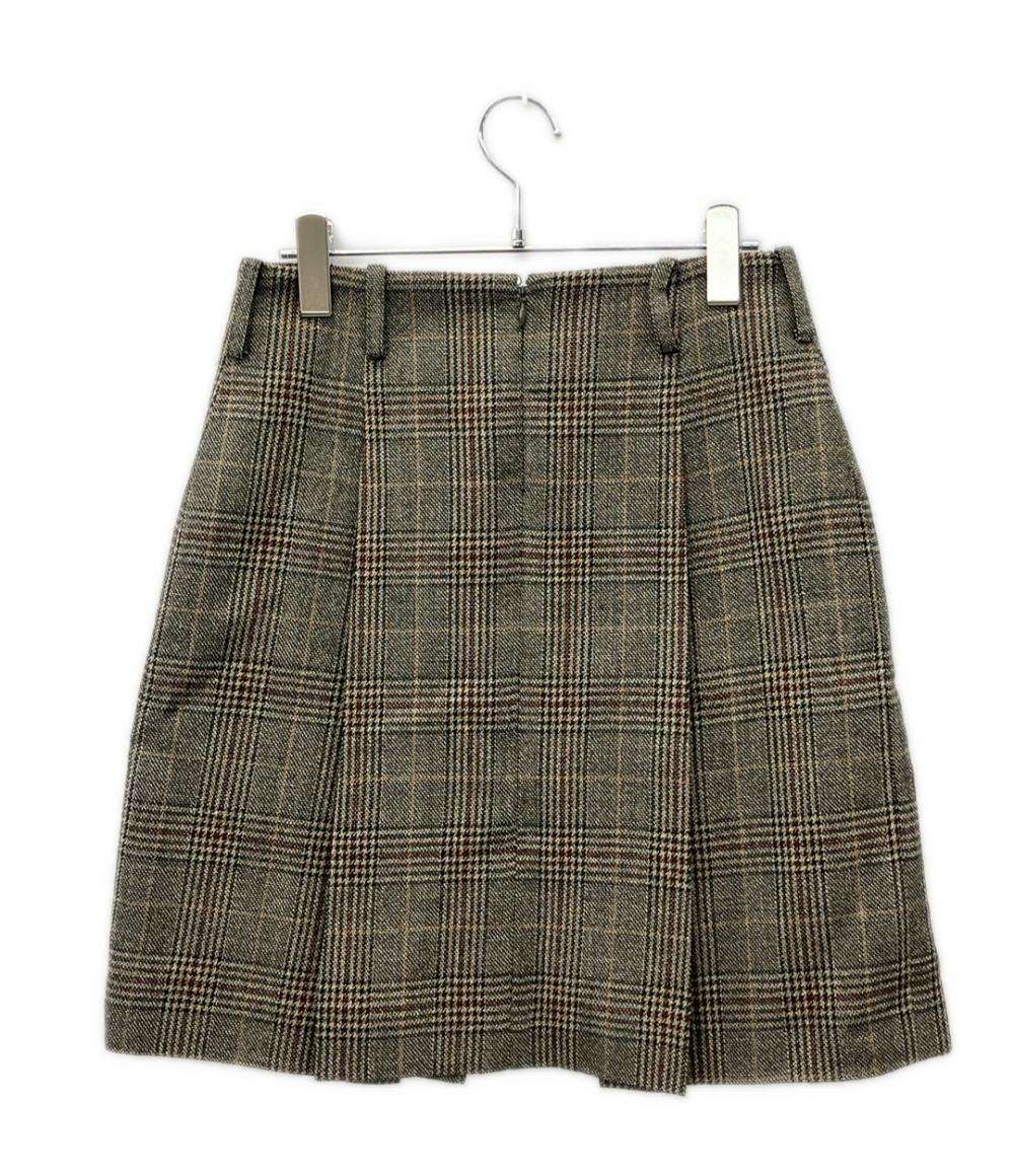 美品 MADISON BLUE グレンチェック柄 プリーツスカート MB224-6017 レディース SIZE 01 (S) マディソンブルー