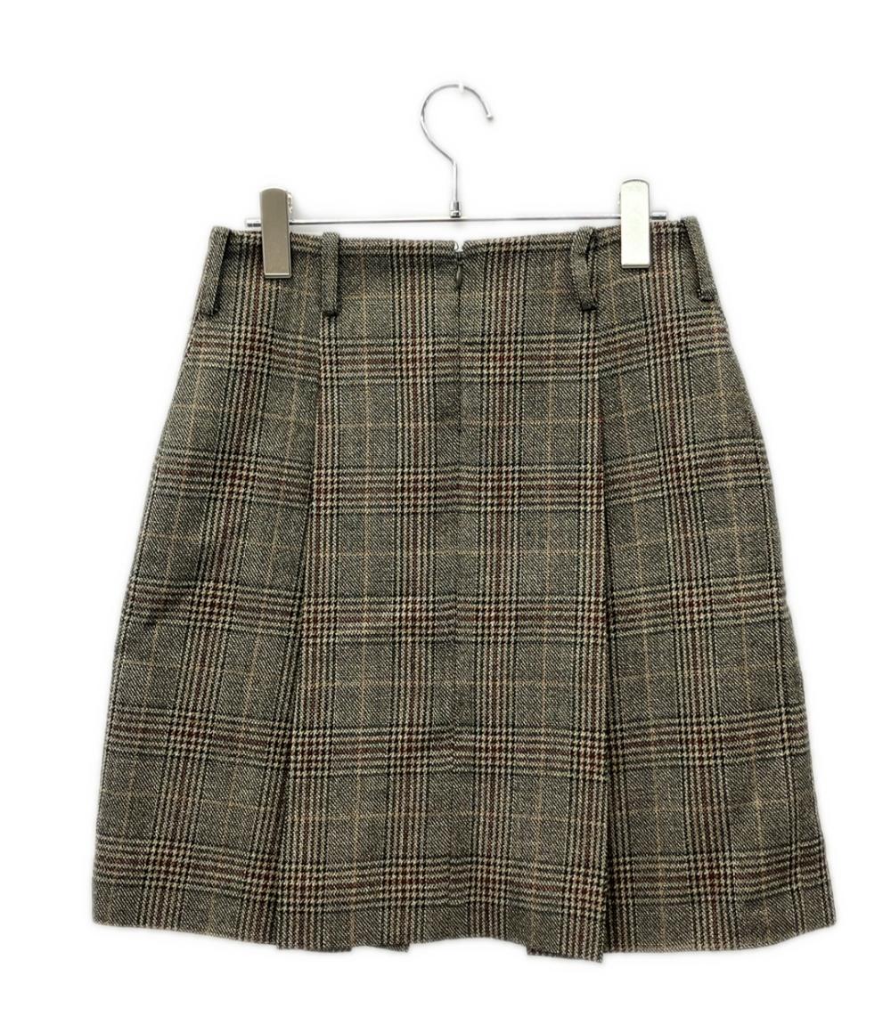 美品 MADISON BLUE グレンチェック柄 プリーツスカート MB224-6017 レディース SIZE 01 (S) マディソンブルー