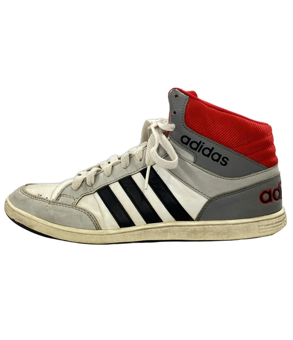 訳あり アディダス ミドルカットスニーカー NEO HOOPS BB9970 レディース SIZE 24.5 (L) adidas