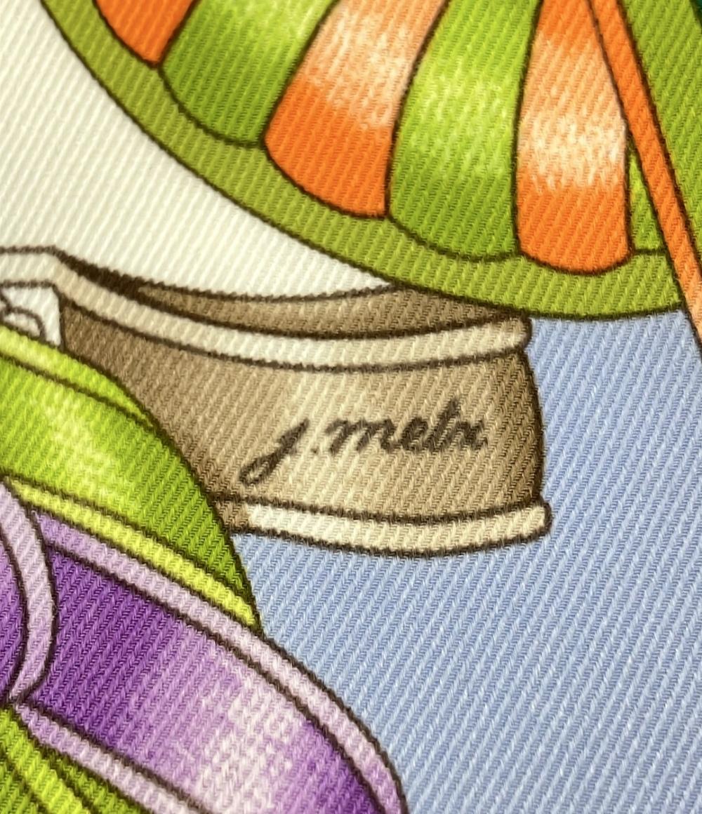 HERMES スカーフ カレ70 シルク 100% LES RUBANS DU CHEVAL レディース エルメス