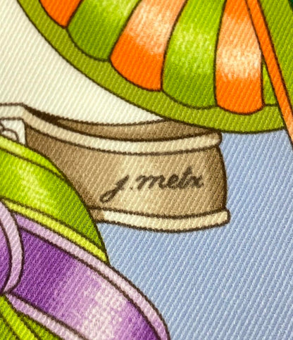 HERMES スカーフ カレ70 シルク 100% LES RUBANS DU CHEVAL レディース エルメス