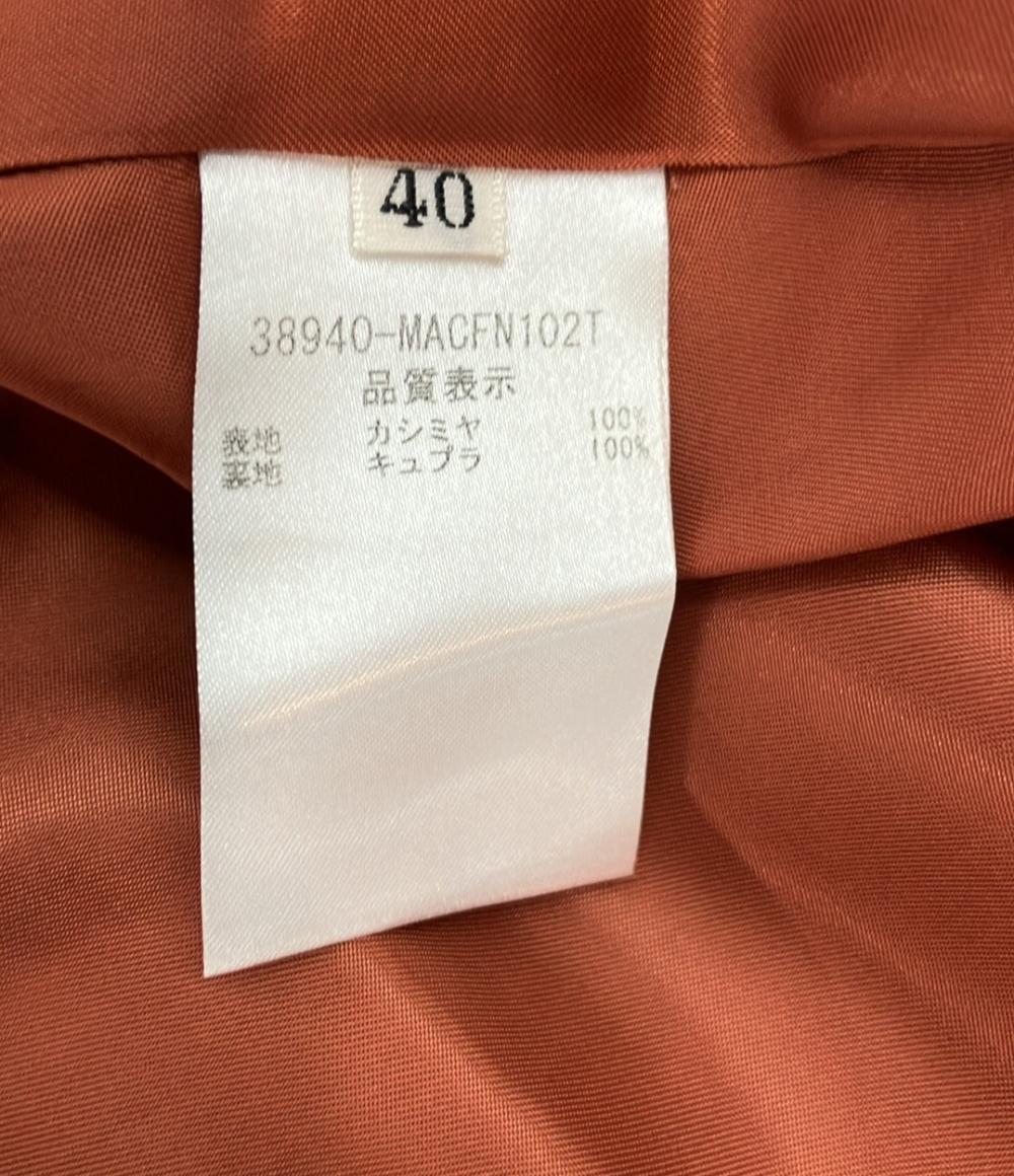 FOXEY NEW YORK COLLECTION ロングコート カシミヤ ダブルボタン キャメル  大きめの襟 フィット フレア 38940-MACFN102T レディース SIZE 40 (M)