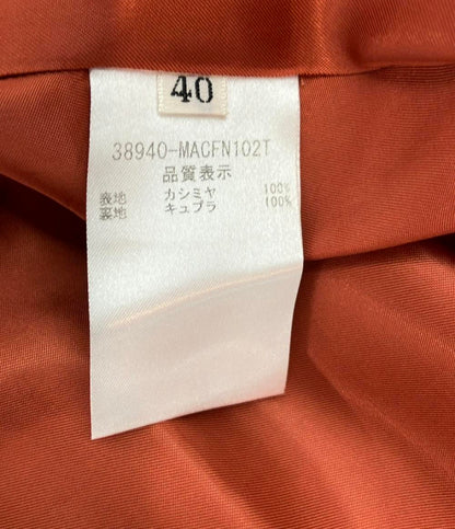 FOXEY NEW YORK COLLECTION ロングコート カシミヤ ダブルボタン キャメル  大きめの襟 フィット フレア 38940-MACFN102T レディース SIZE 40 (M)