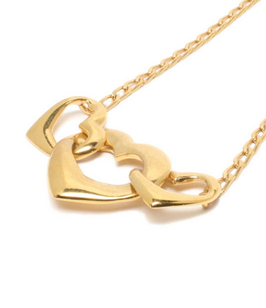 イヴ・サンローラン ネックレス トリプルハート レディース YVES SAINT LAURENT