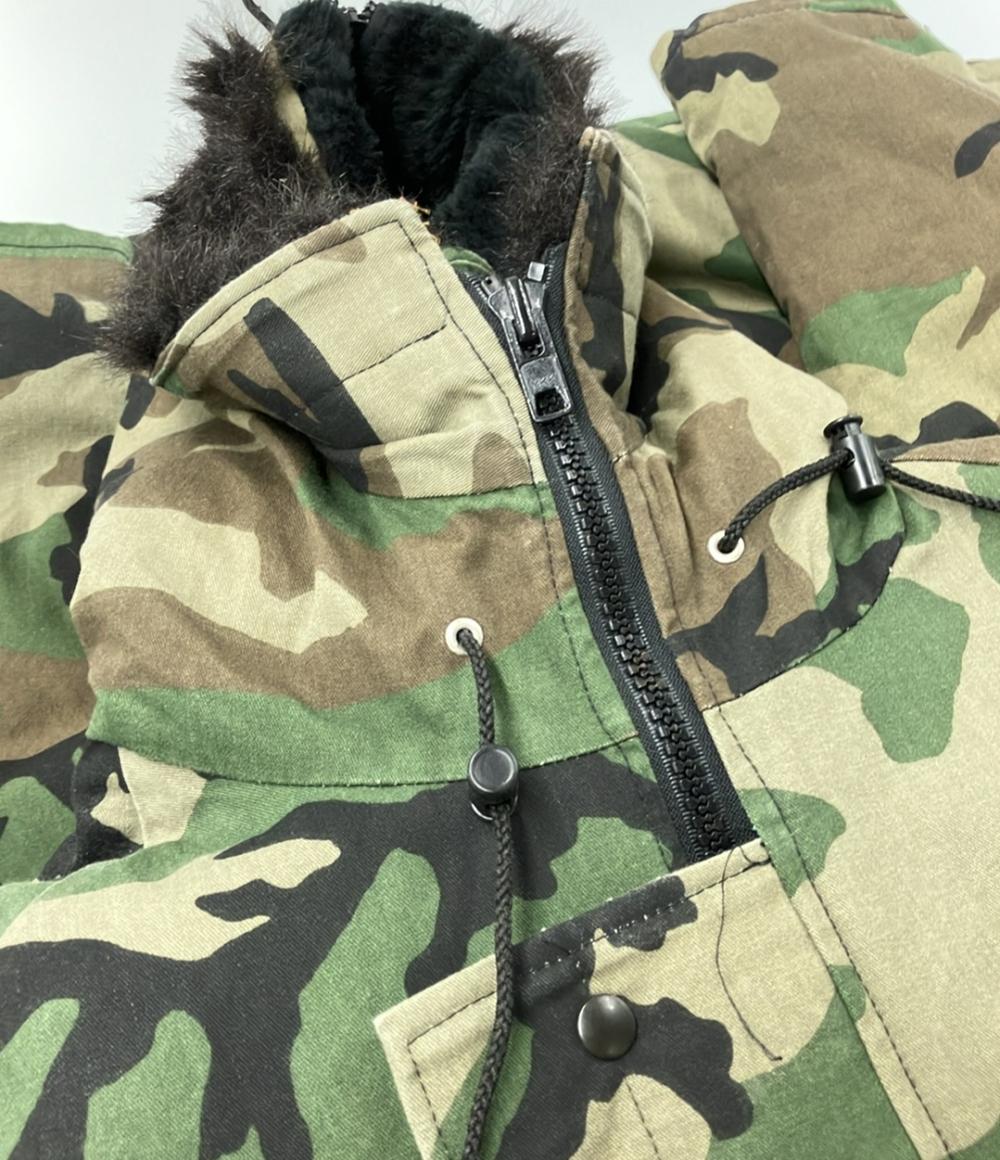 ダコタ カモフラ柄ファーフーデッドマウンテンジャケット アウター