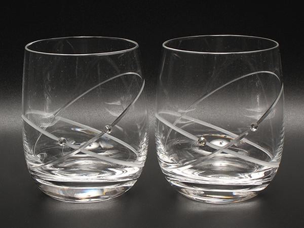 美品 WEDGWOOD グラス タンブラー 2点セット ペア プロミシス ウィズディスリング ウエッジウッド