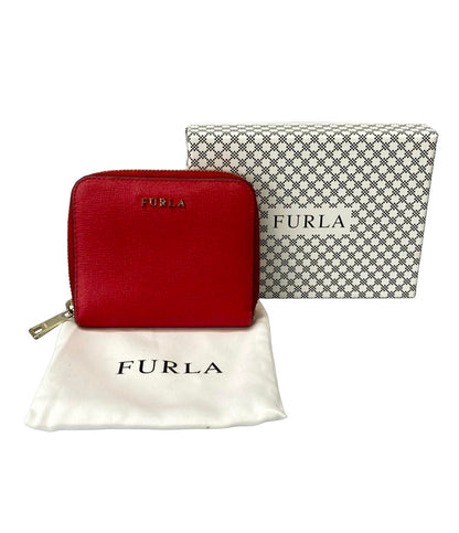 美品 フルラ 二つ折りラウンドファスナー財布 レディース Furla