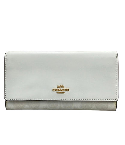 COACH 三つ折り長財布 PVC レザー シグネチャー 88024 レディース コーチ