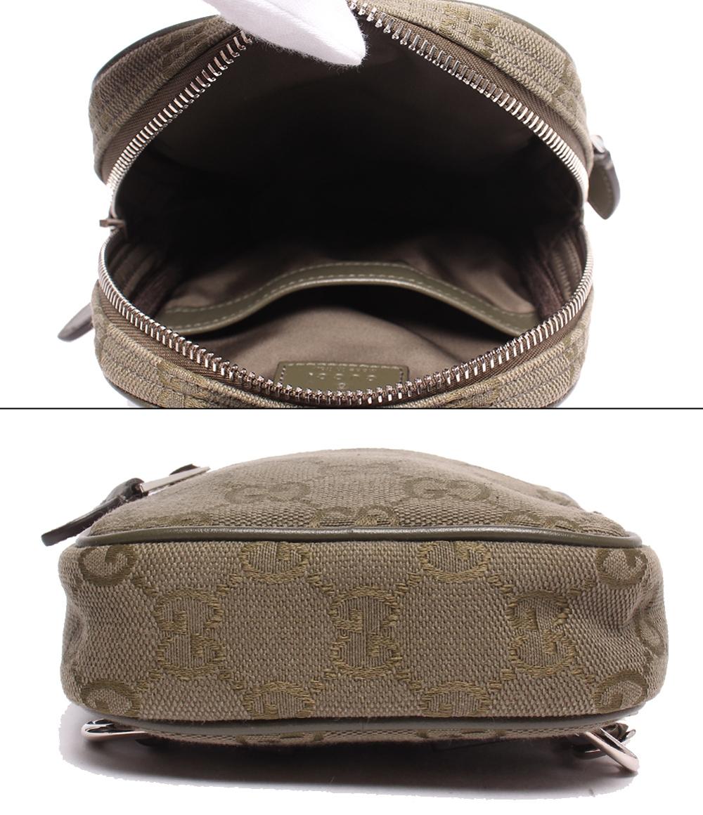 美品 GUCCI ボディバッグ ショルダーバッグ 斜め掛け GGキャンバス