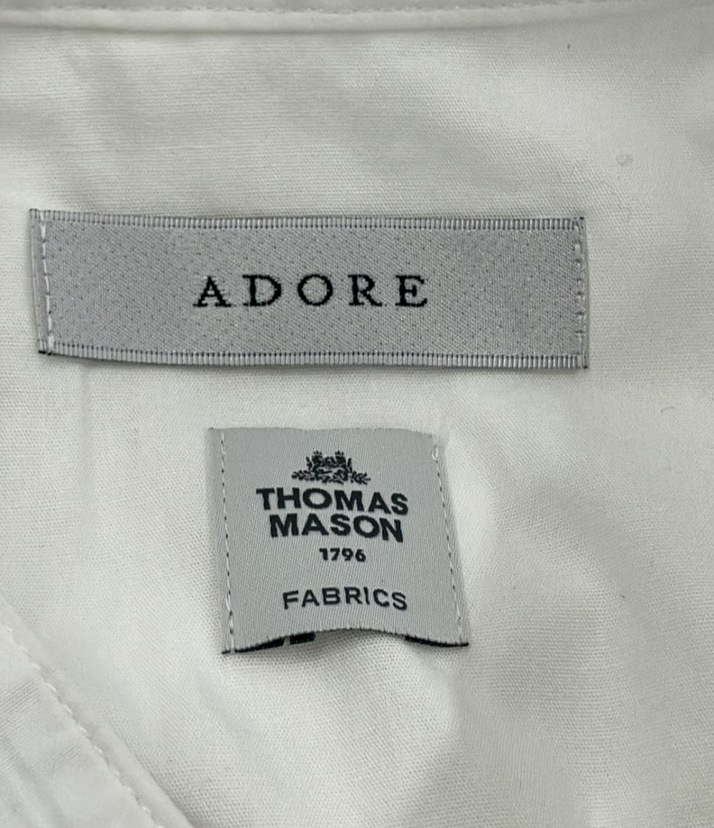 美品 アドーア 半袖シャツ バンドカラー レディース SIZE 38 (M) ADORE