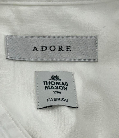 美品 アドーア 半袖シャツ バンドカラー レディース SIZE 38 (M) ADORE