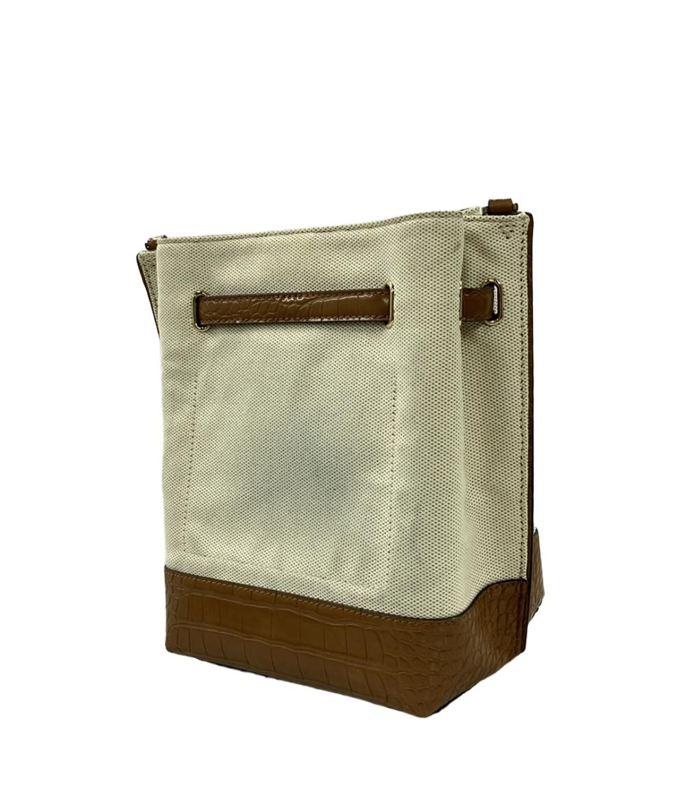 マイケルコース クロコ型押しレザーキャンバスミニショルダーバッグ 斜め掛け レディース MICHAEL KORS