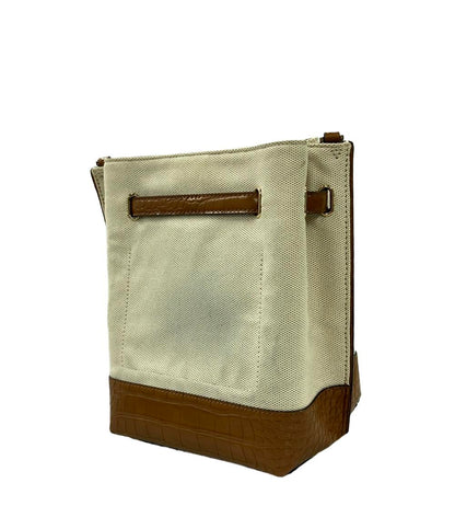 マイケルコース クロコ型押しレザーキャンバスミニショルダーバッグ 斜め掛け レディース MICHAEL KORS