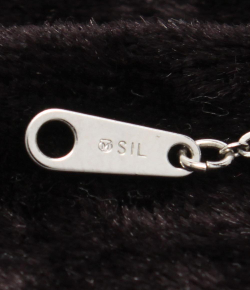 美品 ミキモト ネックレス SV パール 3mm フラワーモチーフ レディース MIKIMOTO