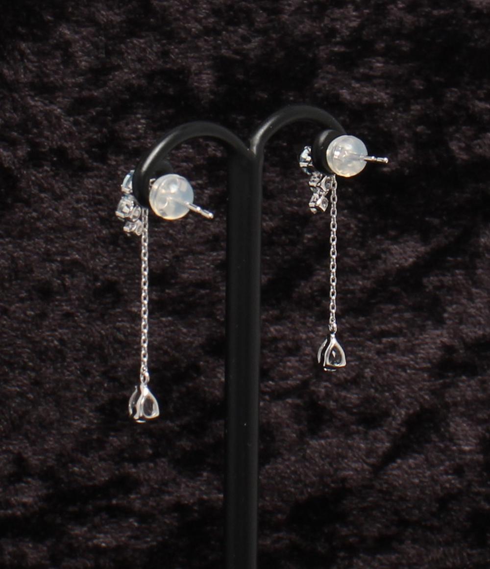 美品 4℃ ピアス K10 ブルートパーズ ホワイトトルマリン ホワイトトパーズ レディース ヨンドシー