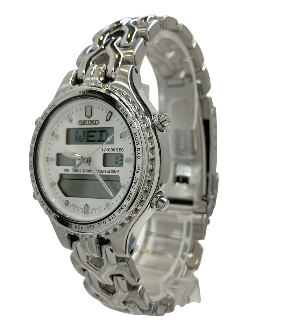 SEIKO 腕時計 クオーツ ホワイト H021-8050 メンズ セイコー
