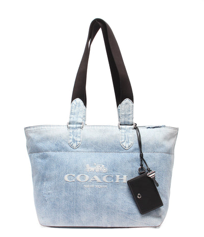 美品 COACH 2WAYトートバッグ ショルダーバッグ 肩掛け スモール ツアー トート バッグ ラブド デニム チャーム レディース メンズ コーチ