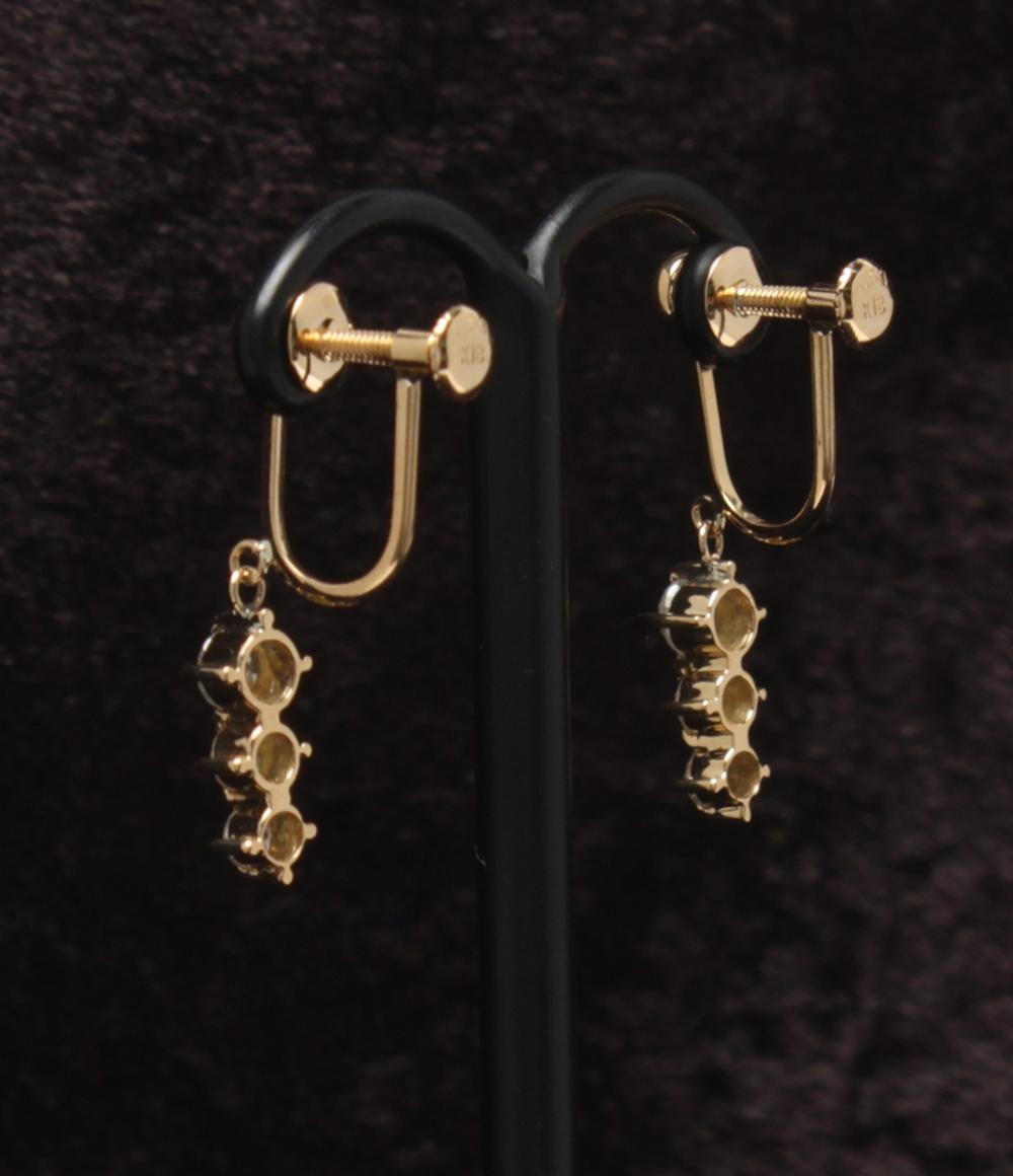 美品 イヤリング K18 ダイヤ 0.63ct レディース