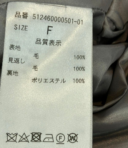 ELENDEEK ショートコート ケープスタンドカラー 24AW ウール レディース SIZE F (M) エレンディーク