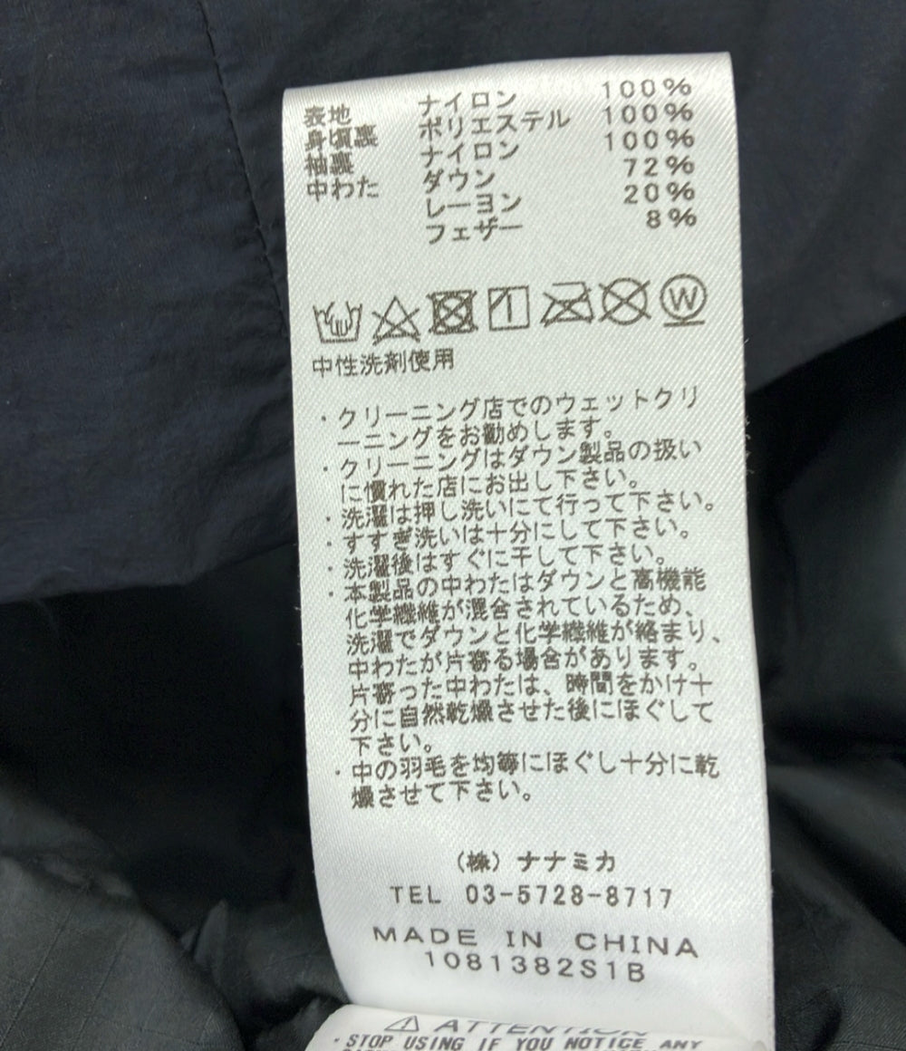 ザノースフェイスパープルレーベル ワンポイントノーカラーナイロンダウンジャケット アウター コート レディース SIZE M