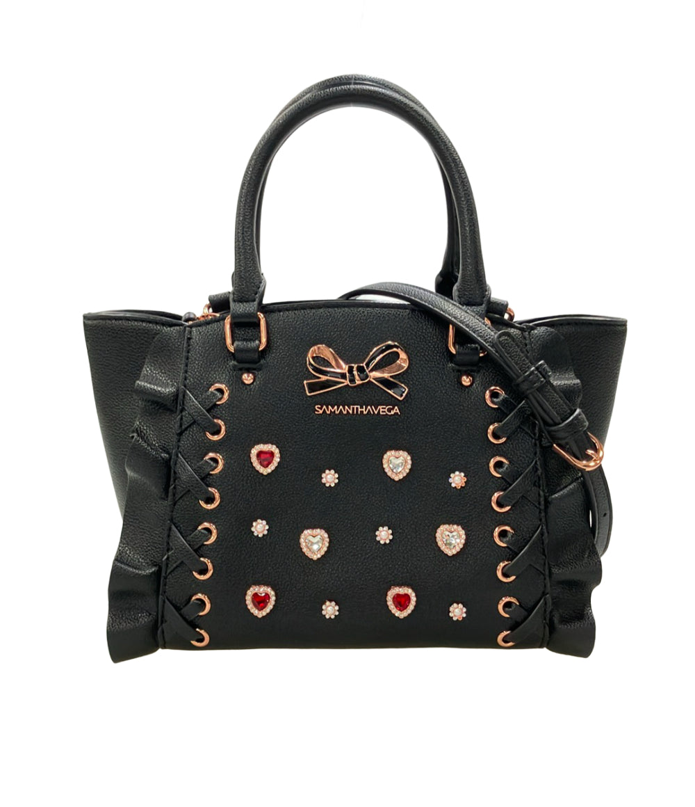 美品 Samantha Vega 2way ハンドバッグ ショルダーバッグ 斜め掛け リボン レディース サマンサベガ
