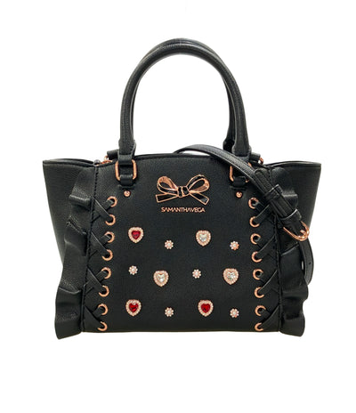 美品 Samantha Vega 2way ハンドバッグ ショルダーバッグ 斜め掛け リボン レディース サマンサベガ