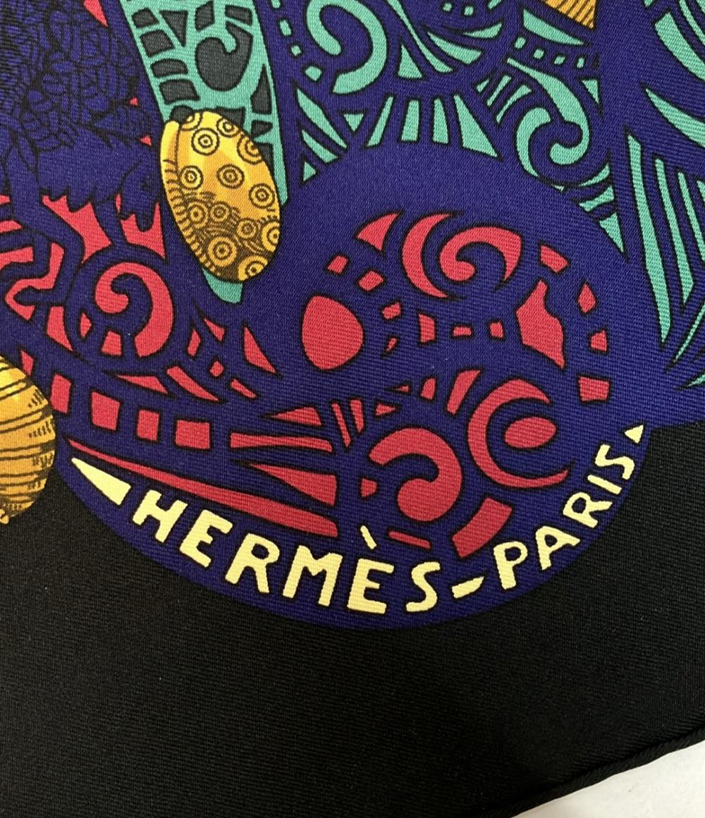 HERMES スカーフ カレ90 シルク100% アトランティス大陸 LATLANTIDE