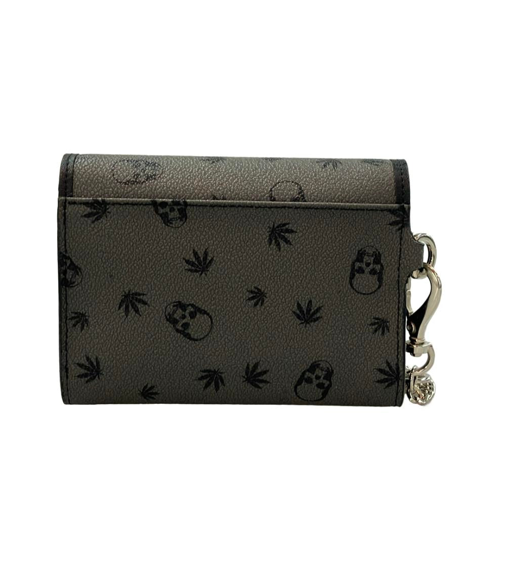 Lucien Pellat-Finet チェーン付き 三つ折り財布 スカル メンズ ルシアンペラフィネ