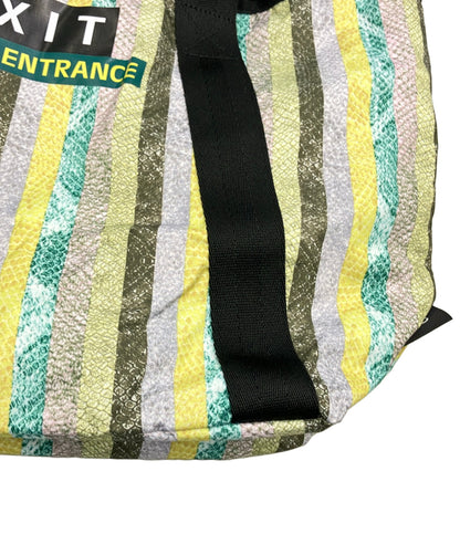 美品 LeSportsac トートバッグ 肩掛け ストライプ柄 EXIT RINRIN PANIC レディース レスポートサック